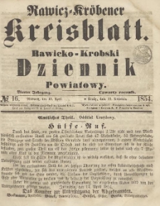 Rawicko-Krobski Dziennik Powiatowy. 1854.04.19 R.4 Nr 16