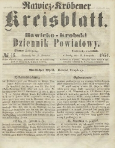 Rawicko-Krobski Dziennik Powiatowy. 1854.11.15 R.4 Nr 46