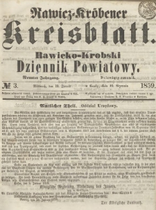 Rawicko-Krobski Dziennik Powiatowy. 1859.01.19 R. 9 Nr 3