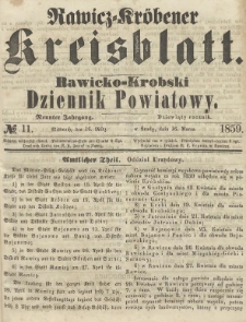Rawicko-Krobski Dziennik Powiatowy. 1859.03.16 R. 9 Nr 11