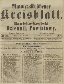 Rawicko-Krobski Dziennik Powiatowy. 1859.06.22 R. 9 Nr 25