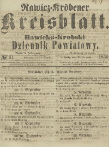 Rawicko-Krobski Dziennik Powiatowy. 1859.08.24 R. 9 Nr 34