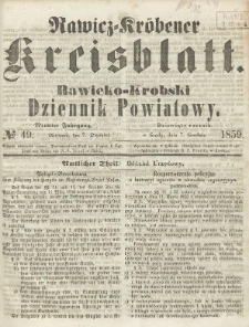 Rawicko-Krobski Dziennik Powiatowy. 1859.12.07 R. 9 Nr 49