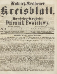 Rawicko-Krobski Dziennik Powiatowy. 1860.01.11 R. 10 Nr 2