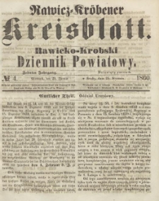 Rawicko-Krobski Dziennik Powiatowy. 1860.01.25 R. 10 Nr 4