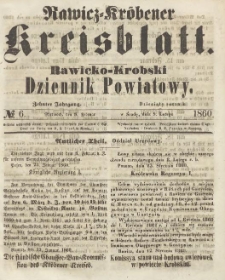 Rawicko-Krobski Dziennik Powiatowy. 1860.02.08 R. 10 Nr 6