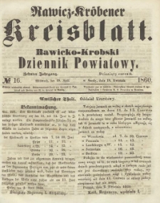 Rawicko-Krobski Dziennik Powiatowy. 1860.04.18 R. 10 Nr 16