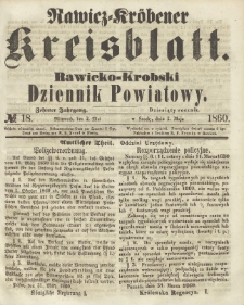 Rawicko-Krobski Dziennik Powiatowy. 1860.05.02 R. 10 Nr 18