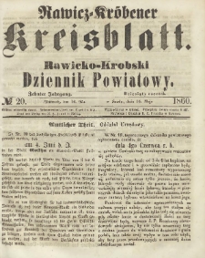 Rawicko-Krobski Dziennik Powiatowy. 1860.05.16 R. 10 Nr 20