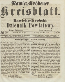 Rawicko-Krobski Dziennik Powiatowy. 1860.07.18 R. 10 Nr 29