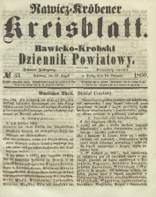 Rawicko-Krobski Dziennik Powiatowy. 1860.08.15 R. 10 Nr 33
