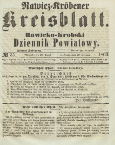 Rawicko-Krobski Dziennik Powiatowy. 1860.08.29 R. 10 Nr 35