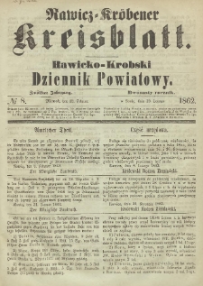 Rawicko-Krobski Dziennik Powiatowy. 1862.02.19 R.12 Nr 8