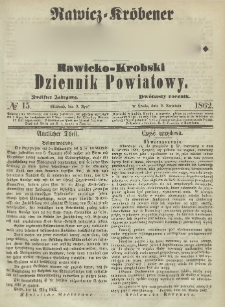 Rawicko-Krobski Dziennik Powiatowy. 1862.04.09 R.12 Nr 15