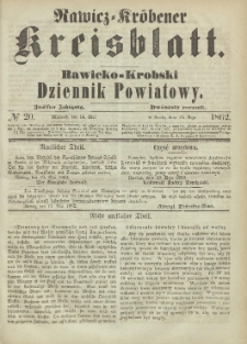 Rawicko-Krobski Dziennik Powiatowy. 1862.05.15 R.12 Nr 20