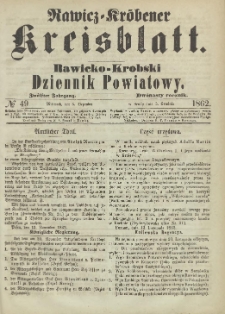 Rawicko-Krobski Dziennik Powiatowy. 1862.12.03 R.12 Nr 49