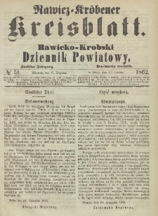 Rawicko-Krobski Dziennik Powiatowy. 1862.12.17 R.12 Nr 51