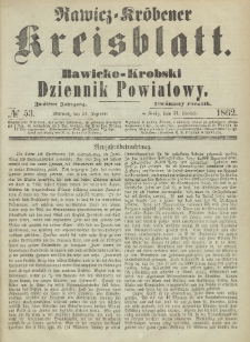 Rawicko-Krobski Dziennik Powiatowy. 1862.12.31 R.12 Nr 53