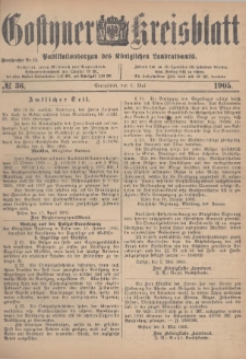 Gostyner Kreisblatt 1905.05.06 Nr 36