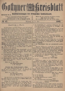 Gostyner Kreisblatt 1905.06.14 Nr 47