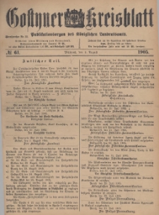 Gostyner Kreisblatt 1905.08.02 Nr 61