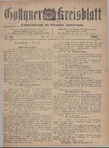 Gostyner Kreisblatt 1905.08.16 Nr 65