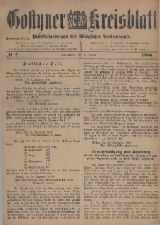 Gostyner Kreisblatt 1906.01.06 Nr 2