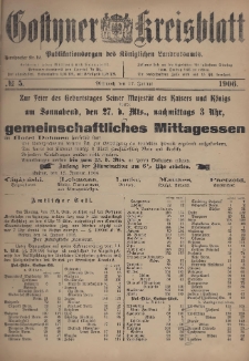 Gostyner Kreisblatt 1906.01.17 Nr 5