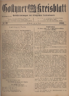 Gostyner Kreisblatt 1906.04.04 Nr 27