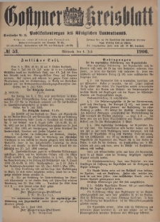 Gostyner Kreisblatt 1906.07.04 Nr 53