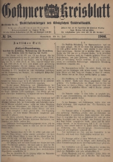 Gostyner Kreisblatt 1906.07.21 Nr 58
