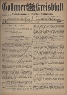 Gostyner Kreisblatt 1906.08.01 Nr 61