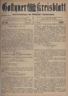 Gostyner Kreisblatt 1906.08.04 Nr 62