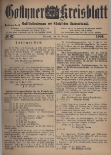 Gostyner Kreisblatt 1906.08.22 Nr 67