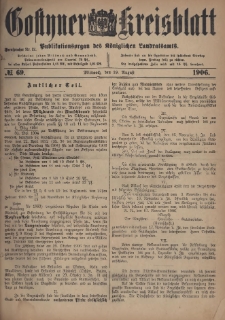 Gostyner Kreisblatt 1906.08.29 Nr 69