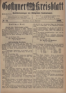 Gostyner Kreisblatt 1906.09.15 Nr 74