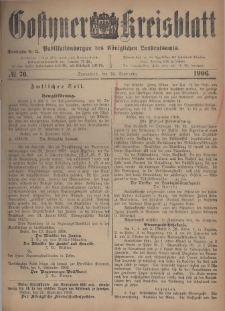 Gostyner Kreisblatt 1906.09.22 Nr 76