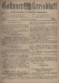 Gostyner Kreisblatt 1906.09.26 Nr 77