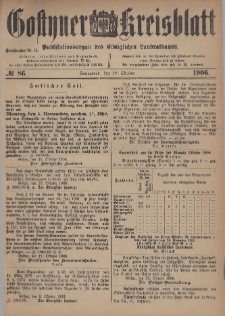 Gostyner Kreisblatt 1906.10.27 Nr 86