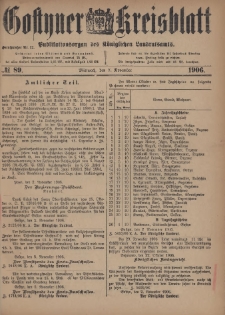 Gostyner Kreisblatt 1906.11.07 Nr 89