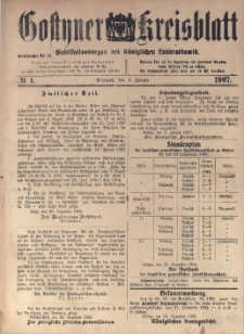 Gostyner Kreisblatt 1907.01.02 Nr 1
