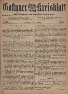 Gostyner Kreisblatt 1907.02.09 Nr 12