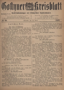 Gostyner Kreisblatt 1907.04.24 Nr 33