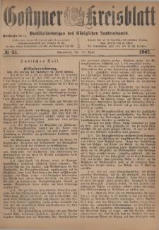 Gostyner Kreisblatt 1907.04.27 Nr 34