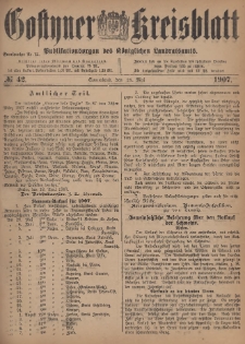 Gostyner Kreisblatt 1907.05.25 Nr 42
