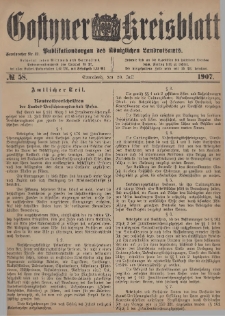 Gostyner Kreisblatt 1907.07.20 Nr 58