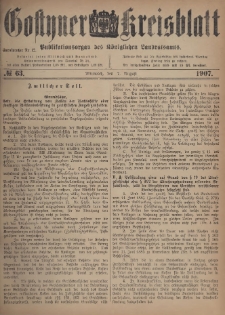 Gostyner Kreisblatt 1907.08.07 Nr 63