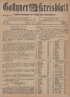Gostyner Kreisblatt 1907.09.25 Nr 77
