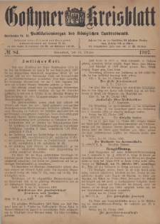 Gostyner Kreisblatt 1907.10.19 Nr 84