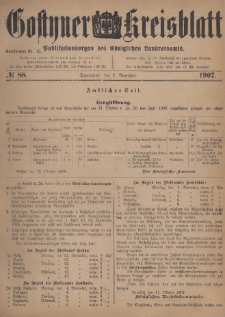 Gostyner Kreisblatt 1907.11.02 Nr 88